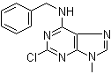 structure of CAS# 101622-53-1, 2-Chloro-9-methyl-N-(phenylmethyl)-9H-purin-6-amine