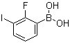 structure of CAS# 1016231-39-2, 2-Fluoro-3-iodophenylboronic acid