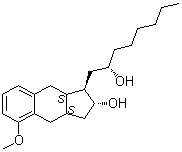 structure of CAS# 101692-01-7, (alphaS,1R,2R,3aS,9aS)-2,3,3a,4,9,9a-六氢-2-羟基-5-甲氧基-alpha-戊基-1H-苯并[f]茚-1-丙醇