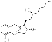 structure of CAS# 101692-02-8, (1R,2R,3aS,9aS)-2,3,3a,4,9,9a-六氢-1-[(3S)-3-羟基辛基]-1H-苯并[f]茚-2,5-二醇