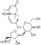 CAS # 1018898-17-3, (4S)-4-Hydroxy-3,5,5-trimethyl-4-[(1Z,3R)-3-[(2-O-D-apio-beta-D-furanosyl-beta-D-glucopyranosyl)oxy]-1-buten-1-yl]-2-cyclohexen-1-one