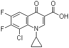 structure of CAS# 101987-89-7, 8-氯-1-环丙基-6,7-二氟-1,4-二氢-4-氧代喹啉-3-羧酸