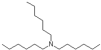 structure of CAS# 102-86-3, Trihexylamine