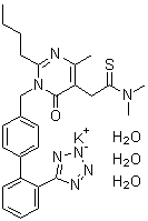 structure of CAS# 1020110-23-9, 非马沙坦钾盐三水合物