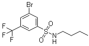 structure of CAS# 1020252-83-8, 3-溴-N-丁基-5-(三氟甲基)苯磺酰胺