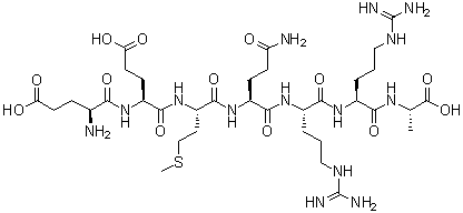 CAS # 1020413-67-5, Acetyl heptapeptide-4, L-alpha-Glutamyl-L-alpha-glutamyl-L-methionyl-L-glutaminyl-L-arginyl-L-arginyl-L-alanine