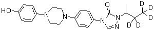 CAS # 1020719-21-4, 2,4-Dihydro-4-[4-[4-(4-hydroxyphenyl)-1-piperazinyl]phenyl]-2-(1-methylpropyl-2,2,3,3,3-d<sub>5</sub>)-3H-1,2,4-triazol-3-one