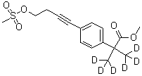 CAS 登录号：1020719-58-7, alpha,alpha-二(三氘甲基)-4-[4-[(甲基磺酰基)氧基]-1-丁炔-1-基]苯乙酸甲酯