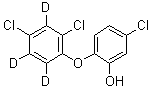CAS 登录号：1020719-98-5, 5-氯-2-(4,6-二氯苯氧基-2,3,5-d<sub>3</sub>)苯酚