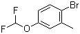 CAS # 1021172-76-8, 2-Bromo-5-difluoromethoxytoluene, 1-Bromo-4-(difluoromethoxy)-2-methylbenzene