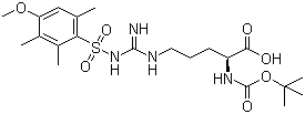 structure of CAS# 102185-38-6, N-叔丁氧羰基-N'-(4-甲氧基-2,3,6-三甲基苯磺酰基)精氨酸