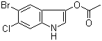 structure of CAS# 102185-48-8, 5-Bromo-6-chloro-3-indolyl acetate