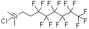 structure of CAS# 102488-47-1, [2-(Tridecafluorohexyl)ethyl]dimethylchlorosilane