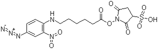 structure of CAS# 102568-43-4, Sulfosuccinimidyl 6-((4-azido-2-nitrophenyl)amino)hexanoate