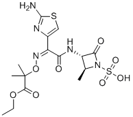 structure of CAS# 102579-57-7, Aztreonam Ethyl Ester