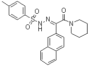 CAS 登录号：1026051-65-9, 4-甲基苯磺酸 (2E)-2-[1-(2-萘基)-2-氧代-2-(1-哌啶基)亚乙基]酰肼