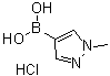 structure of CAS# 1026796-02-0, B-(1-甲基-1H-吡唑-4-基)硼酸盐酸盐