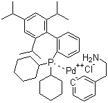 structure of CAS# 1028206-56-5, 氯(2-二环己基膦基-2',4',6'-三异丙基-1,1'-联苯)[2-(2-氨基乙基苯基)]钯(II)