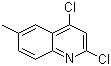 structure of CAS# 102878-18-2, 2,4-二氯-6-甲基喹啉