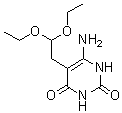 structure of CAS# 102879-75-4, 6-Amino-5-(2,2-diethoxyethyl)-2,4(1H,3H)-pyrimidinedione