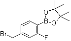 structure of CAS# 1029439-49-3, 4-Bromomethyl-2-fluorobenzeneboronic acid pinacol ester
