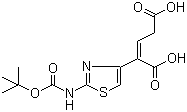 CAS # 103054-22-4, 2-(2-tert-Butoxycarbonylaminothiazol-4-yl)-2-pentenedioic acid, 2-[2-[[(1,1-Dimethylethoxy)carbonyl]amino]-4-thiazolyl]-2-pentenedioic acid, tBPA