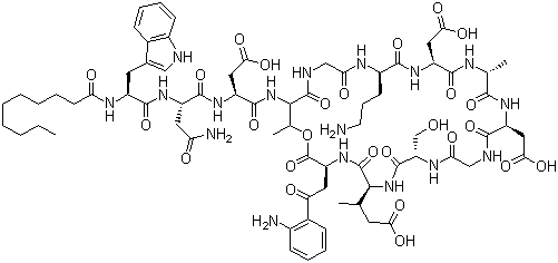 structure of CAS# 103060-53-3, Daptomycin