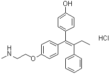 CAS # 1032008-74-4, 4-[(1Z)-1-[4-[2-(Methylamino)ethoxy]phenyl]-2-phenyl-1-buten-1-yl]phenol hydrochloride