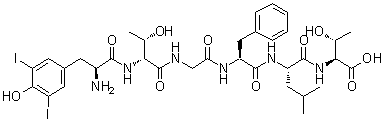 CAS # 103213-63-4, N-(3,5-Diiodo-L-tyrosyl)-D-threonylglycyl-L-phenylalanyl-L-leucyl-L-threonine