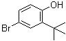 CAS # 10323-39-4, 2-tert-Butyl-4-bromophenol, 4-Bromo-2-tert-butylphenol, NSC 98326