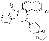 CAS 登录号：103255-66-9, 帕秦克隆, 2-(7-氯-1,8-二氮萘-2-基)-3-[2-(1,4-二氧-8-氮杂螺[4.5]庚-8-基)-2-氧代乙基]-3H-异吲哚-1-酮