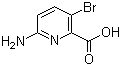 structure of CAS# 1033201-61-4, 6-Amino-3-bromo-2-pyridinecarboxylic acid