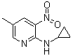 structure of CAS# 1033202-65-1, N-环丙基-5-甲基-3-硝基-2-吡啶胺