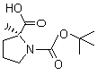 structure of CAS# 103336-06-7, (2S)-2-甲基-1,2-吡咯烷二羧酸-1-叔丁基酯