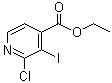 structure of CAS# 1034132-14-3, 2-氯-3-碘-4-吡啶羧酸乙酯