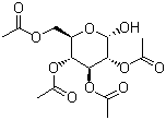 structure of CAS# 10343-06-3, 2,3,4,6-Tetraacetyl-D-glucose