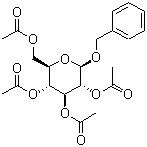 structure of CAS# 10343-13-2, 苯甲基 beta-D-吡喃葡萄糖苷 2,3,4,6-四乙酸酯