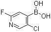 structure of CAS# 1034659-38-5, 5-氯-2-氟吡啶-4-硼酸