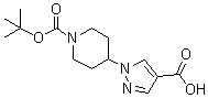 CAS # 1034976-50-5, 1-[1-(tert-Butoxycarbonyl)piperidin-4-yl]-1H-pyrazole-4-carboxylic acid