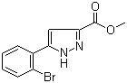 structure of CAS# 1035235-11-0, 5-(2-溴苯基)-1H-吡唑-3-羧酸甲酯