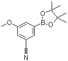 structure of CAS# 1035266-33-1, 3-Cyano-5-methoxyphenylboronic acid pinacol ester