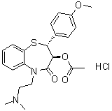 CAS # 103532-27-0, (2R-trans)-3-(Acetyloxy)-5-[2-(dimethylamino)ethyl]-2,3-dihydro-2-(4-methoxyphenyl)-1,5-benzothiazepin-4(5H)-one monohydrochloride
