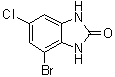 structure of CAS# 1035390-48-7, 4-溴-6-氯-1,3-二氢-2H-苯并咪唑-2-酮