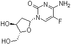 structure of CAS# 10356-76-0, 2'-Deoxy-5-fluorocytidine
