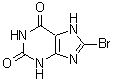 8-溴黄嘌呤分子结构 (CAS 10357-68-3)