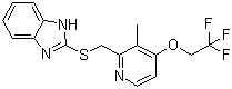 structure of CAS# 103577-40-8, 2-[3-甲基-4-(2,2,2-三氟乙氧基)-2-吡啶]甲基硫基-1H-苯并咪唑