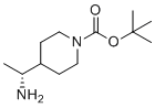 structure of CAS# 1036027-86-7, tert-butyl 4-[(1R)-1-aminoethyl]piperidine-1-carboxylate