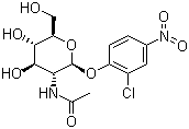 structure of CAS# 103614-82-0, 2-Chloro-4-nitrophenyl 2-(acetylamino)-2-deoxy-beta-D-glucopyranoside
