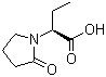 CAS 登录号：103833-72-3, 左乙拉西坦酸, (R)-alpha-乙基-2-氧代-1-吡咯烷乙酸