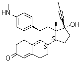 CAS # 104004-96-8, Desmethylmifepristone, Metapristone, N-Desmethyl-RU 486, N-Methylaminopristone, RU 42633